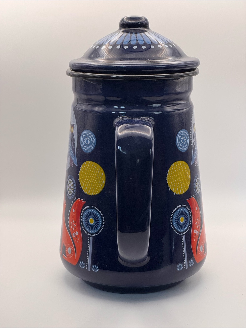 Wild & Wolf Folklore "Night & Day" Dark Blue Teapot by Nina Jarema. - Picture 4 of 7